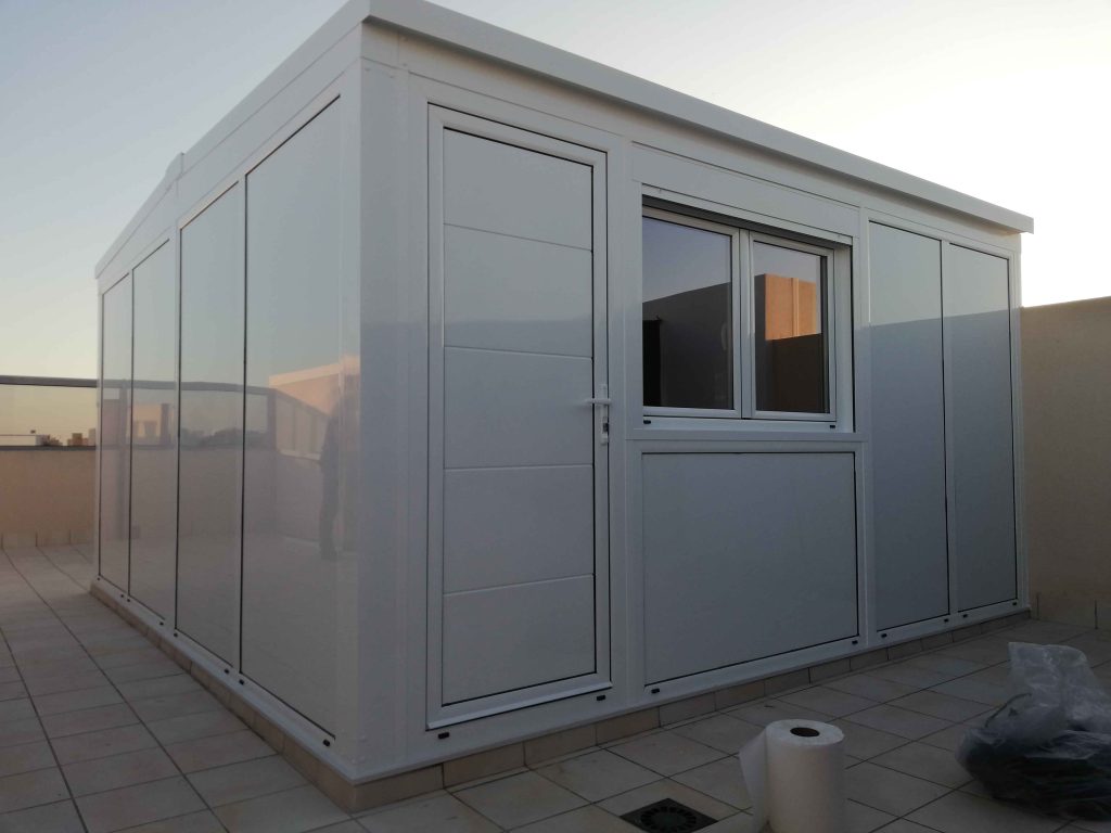 Caseta metálica Corsam Cerramientos Viator Almería cerramientos modulares